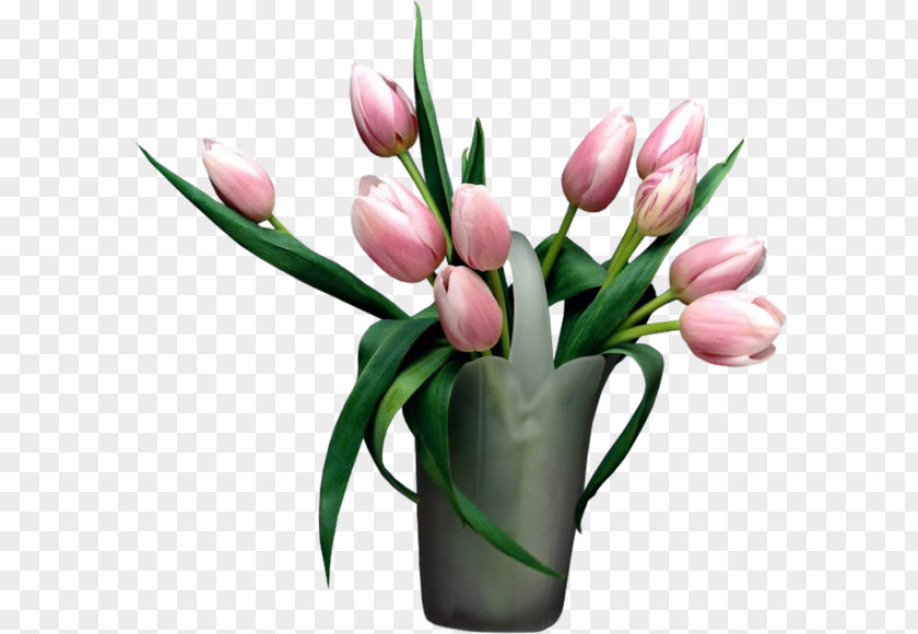 Vase Mit Blumen Flower Bouquet Tulip PNG