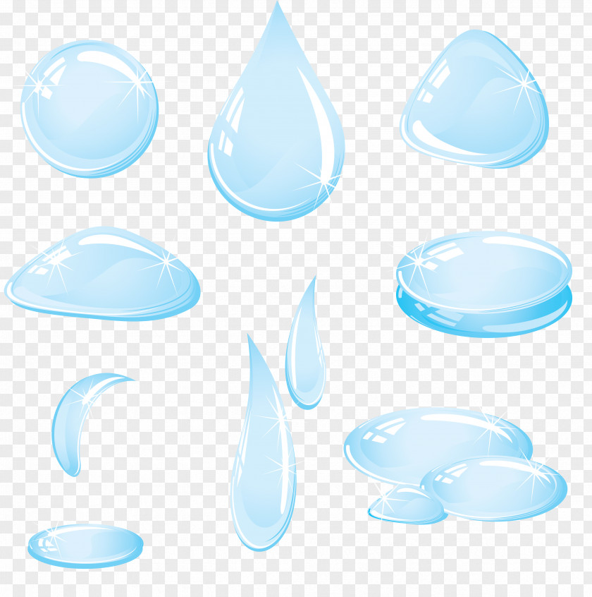 Voda Drop Liquid Blue Bubble PNG