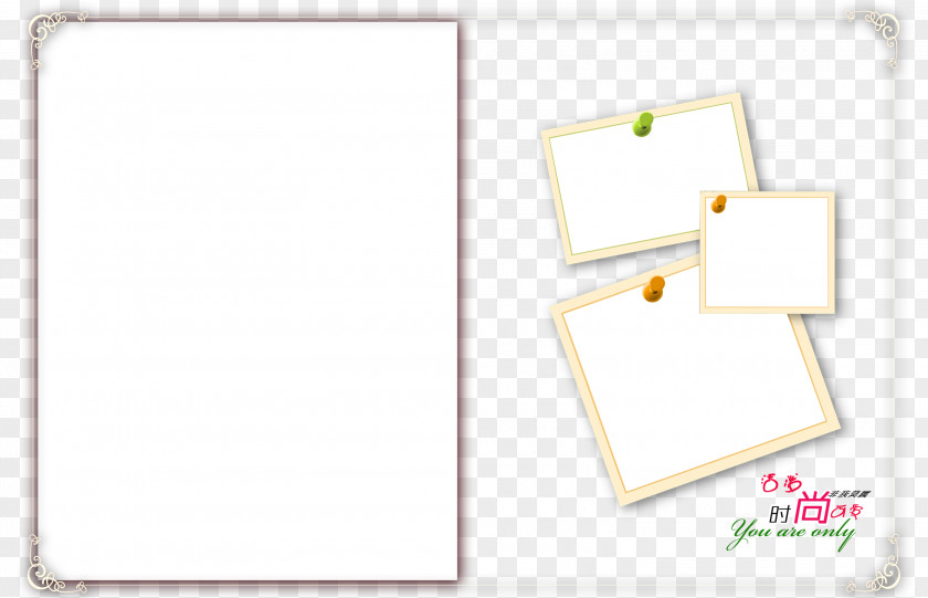 White Frame Picture PNG