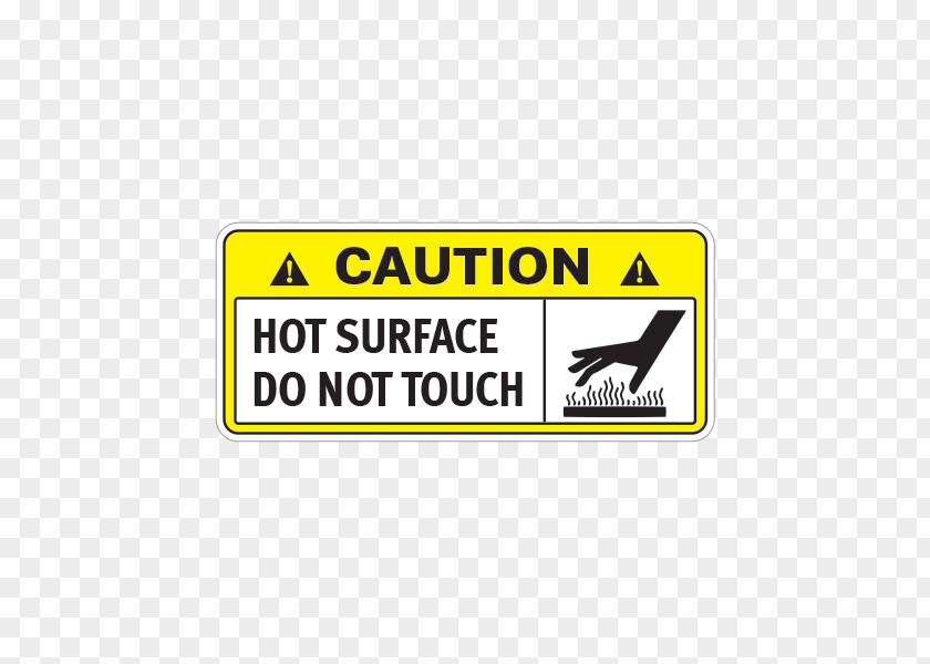 Caution Hot Surface Label Sticker Polyvinyl Chloride Vinyl Group Product PNG