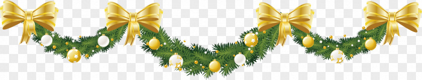 Christmas Background With Decorative Elements Garland Ornament Tree Wreath Clip Art PNG