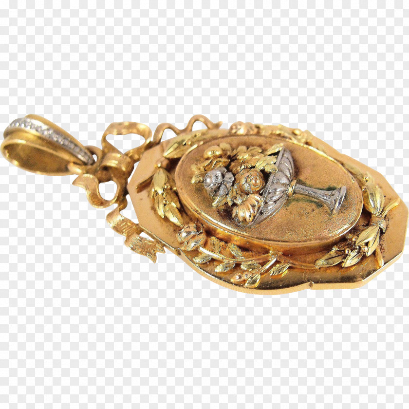 Jewellery Locket Earring Victorian Era Gold PNG