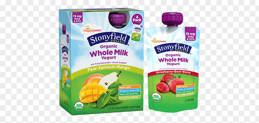 Milk Pouch Stonyfield Farm, Inc. Natural Foods Organic Food PNG