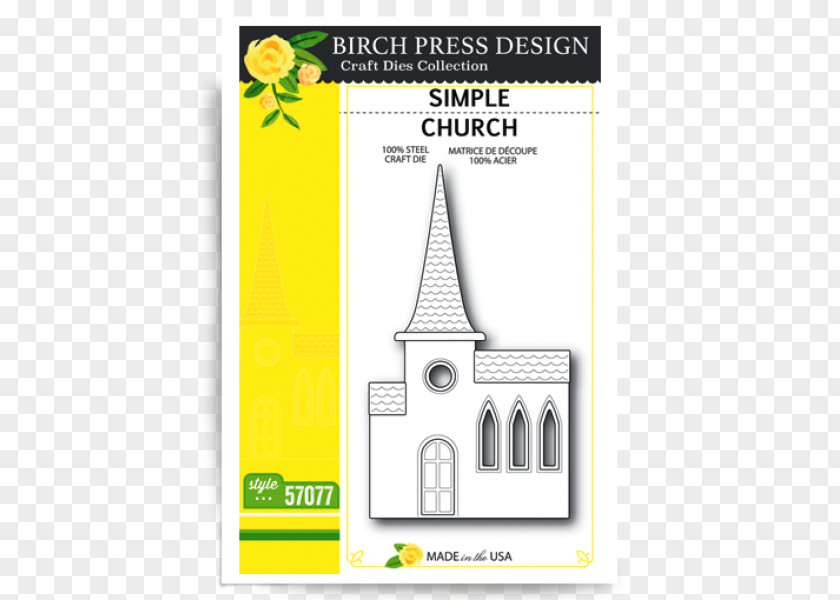 Simple Church Design Paper Die Cutting Craft PNG