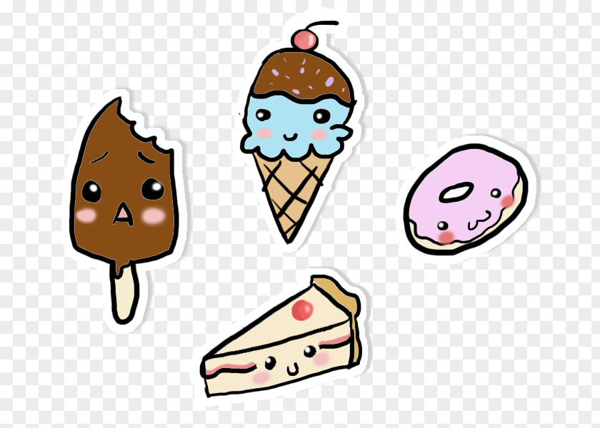 STICKERS Ice Cream Cones Sticker Kavaii Clip Art PNG