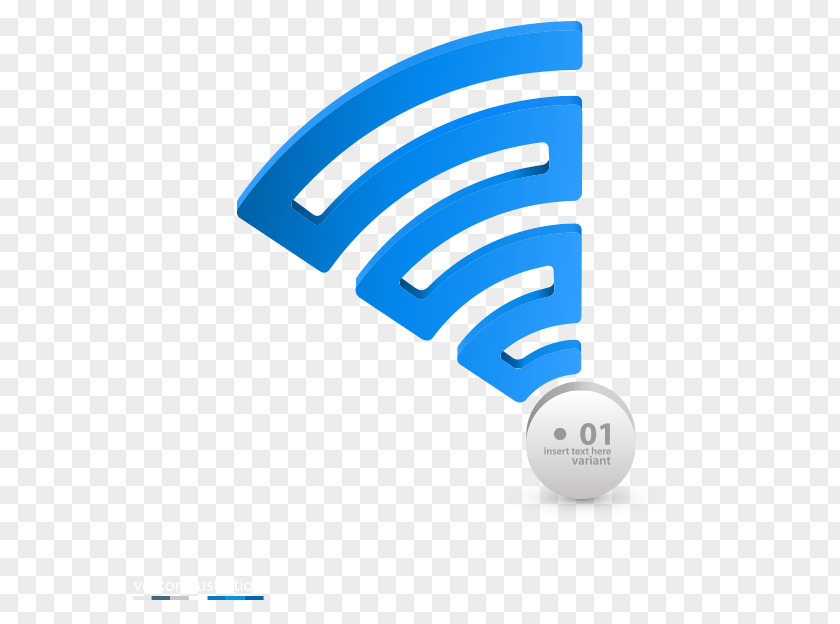 Blue PPT Element Wi-Fi Wireless Network PNG