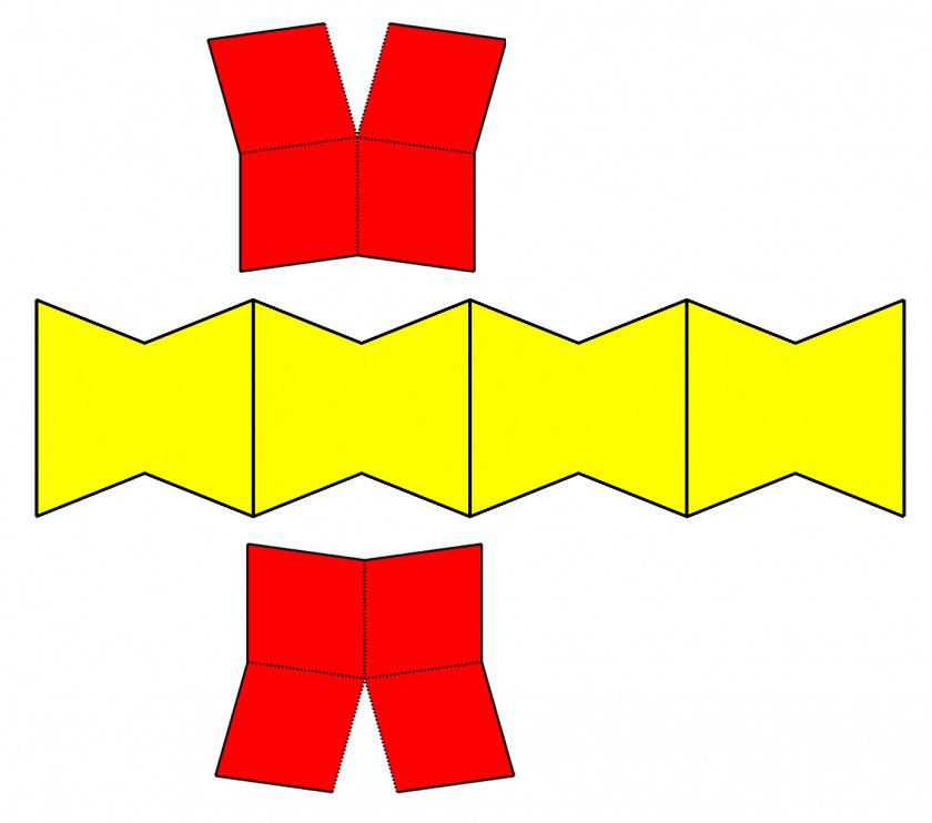 Face Elongated Dodecahedron Rhombic Polyhedron Net PNG