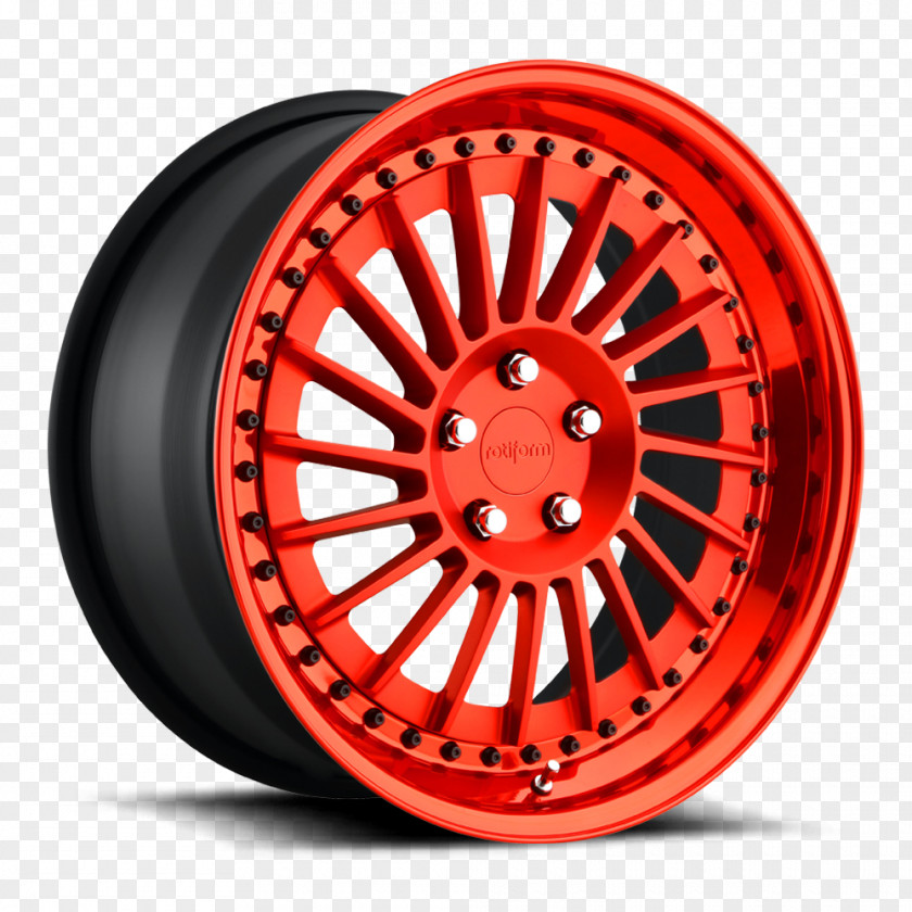 Matte Red Lips Alloy Wheel Rotiform, LLC. Car Autofelge PNG