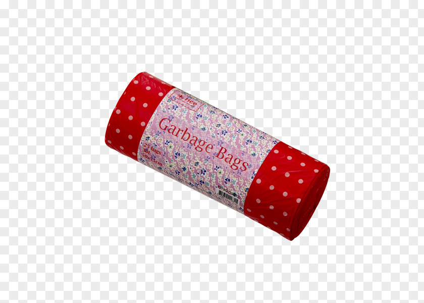 Trash Polka Textile Dot Bin Bag Green Red PNG