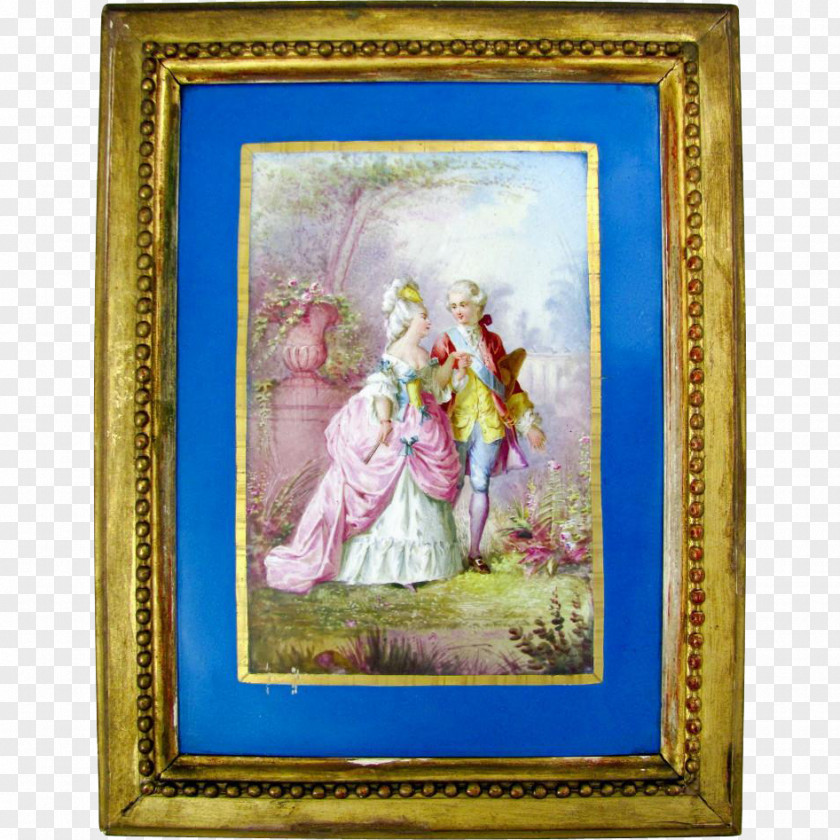 Hand-painted Couple Work Of Art Painting Picture Frames Museum PNG