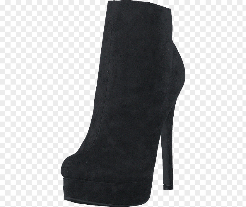 Look Out Boot Suede High-heeled Shoe Black M PNG
