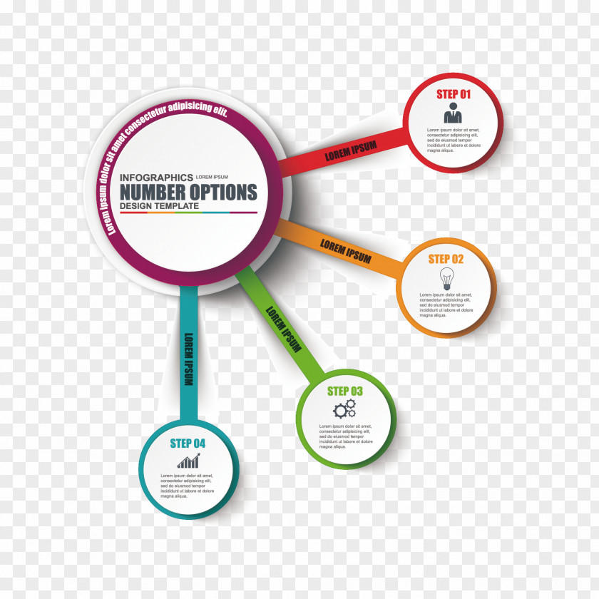 Vector Ring Information Map Infographic Workflow Data Visualization Illustration PNG