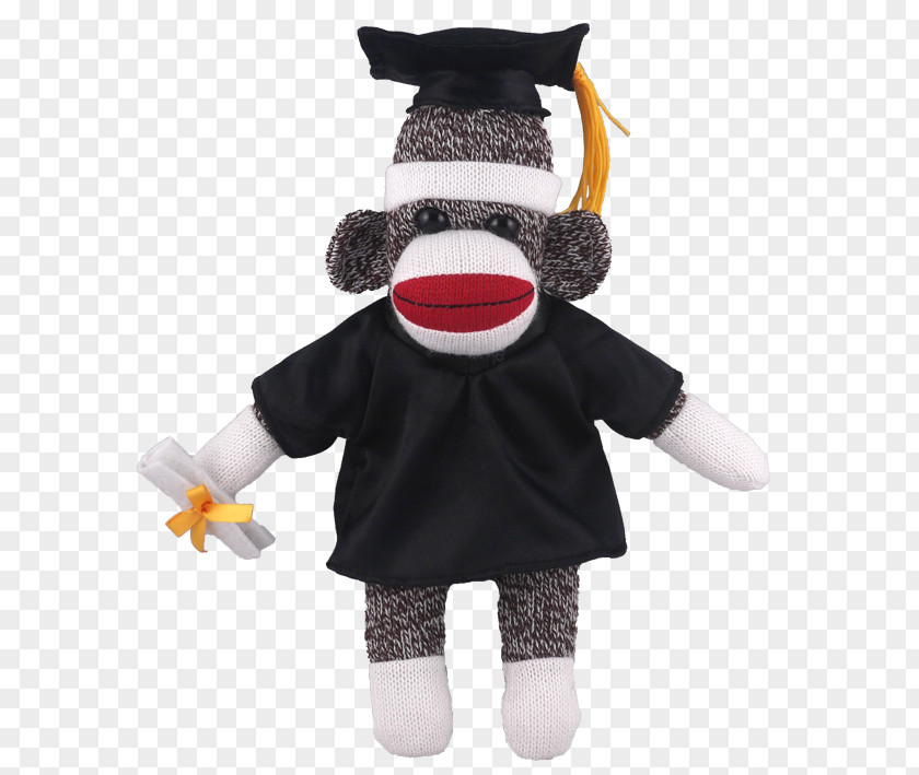 Monkey Stuffed Animals & Cuddly Toys Square Academic Cap Graduation Ceremony Sock PNG