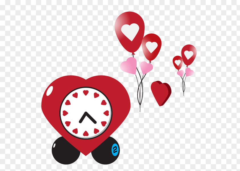 Vector Wedding Love Balloons Alarm Valentines Day Heart Clip Art PNG