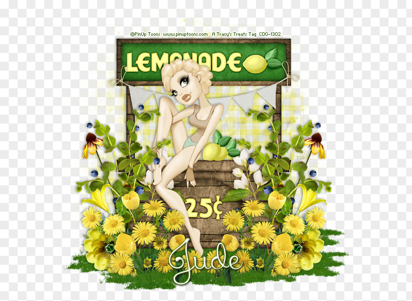 Lemonade Stand Floral Design Idea PNG