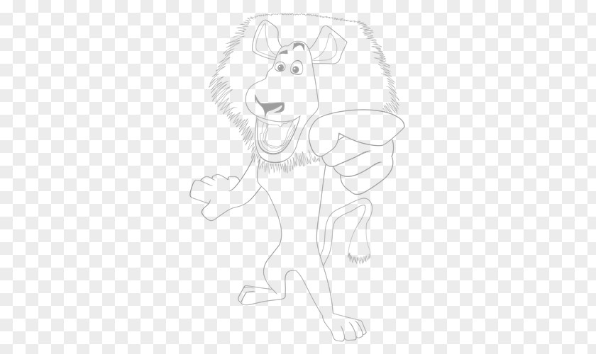 Lion Whiskers Bear Line Art Sketch PNG