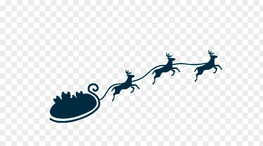 Three Christmas Reindeer Rudolph Santa Clauss PNG