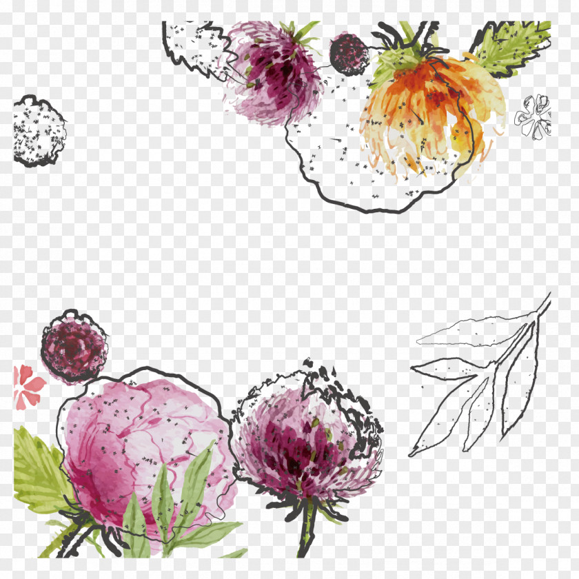 Watercolor Flowers PNG