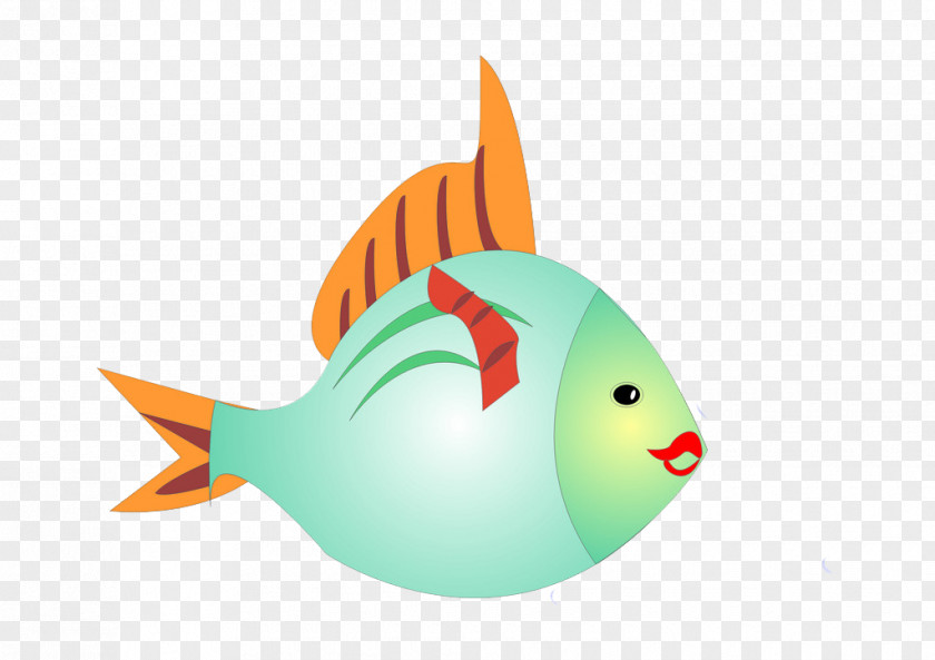 Blue Lips Fish Cartoon Clip Art PNG