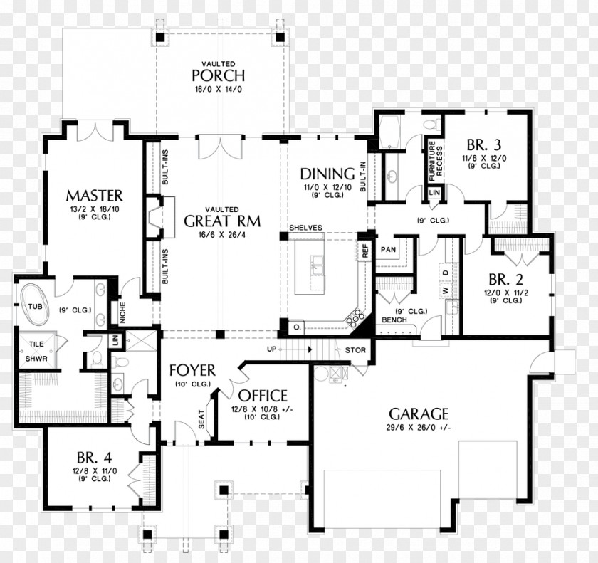 Design Floor Plan House PNG