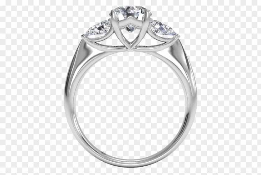 Ring Engagement Princess Cut Diamond PNG
