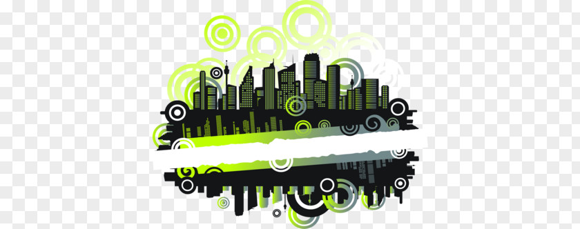 Cityscape Text Silhouette PNG