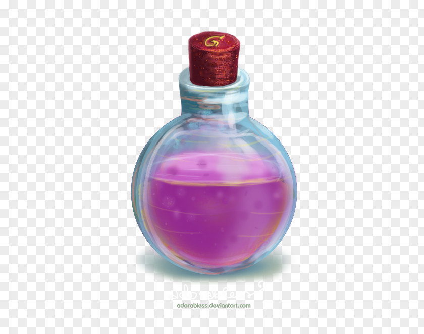 Watercolor Purple Potion Salem Witch Trials Magic Clip Art PNG