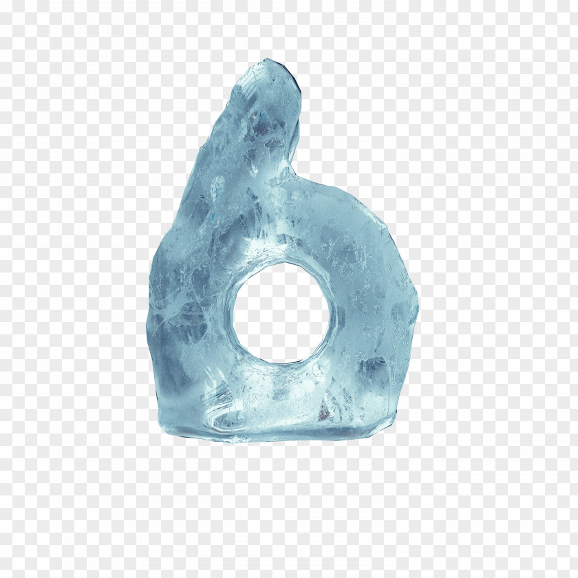 Blue Ice Figure Cube PNG