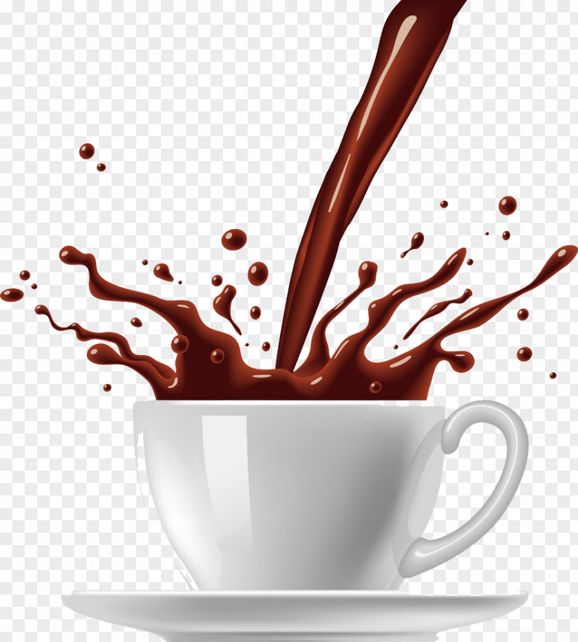 Cup Chocolate Splash Material Coffee Tea Hot PNG