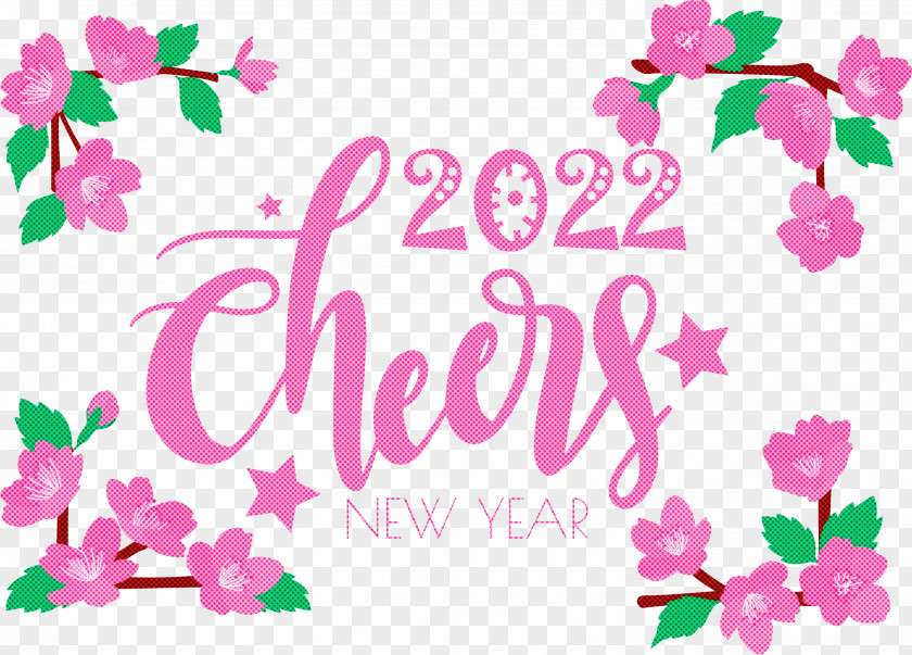 2022 Cheers Happy New Year PNG
