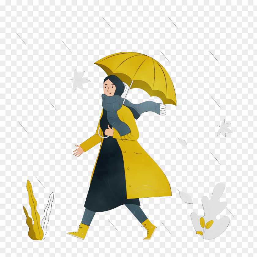 Cartoon Character Yellow Umbrella Created By PNG