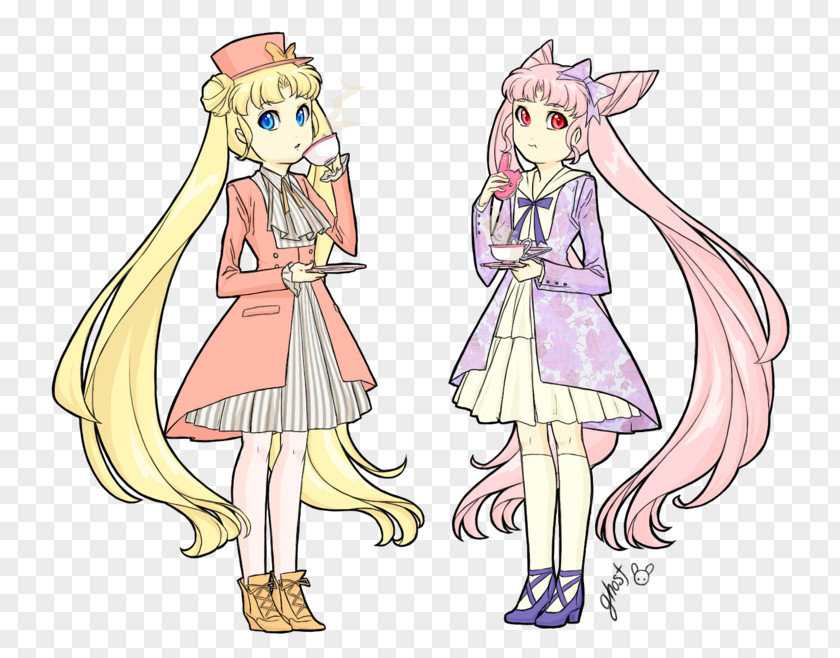 Tea Time Chibiusa Sailor Moon Saturn Tuxedo Mask Jupiter PNG