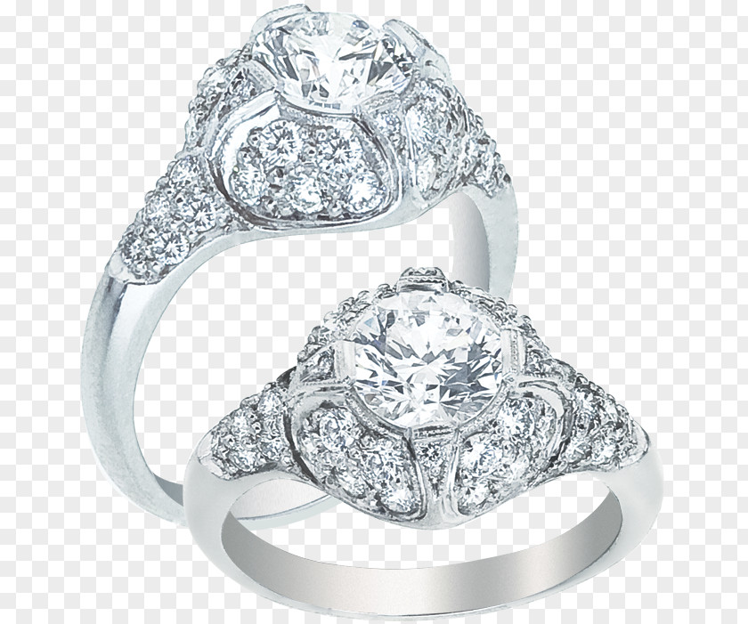 Platinum Ring Engagement Diamond Wedding PNG