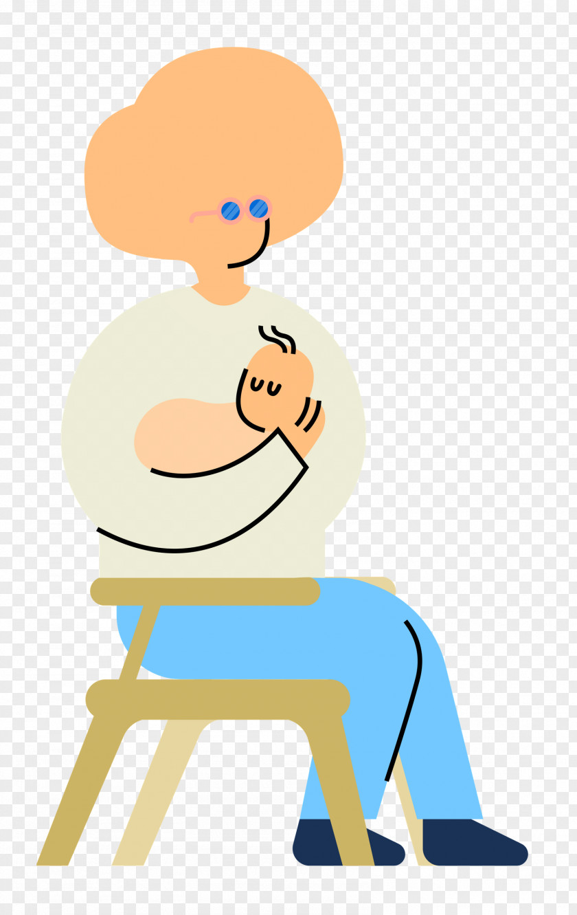 Sitting Cartoon Chair Joint H&m PNG