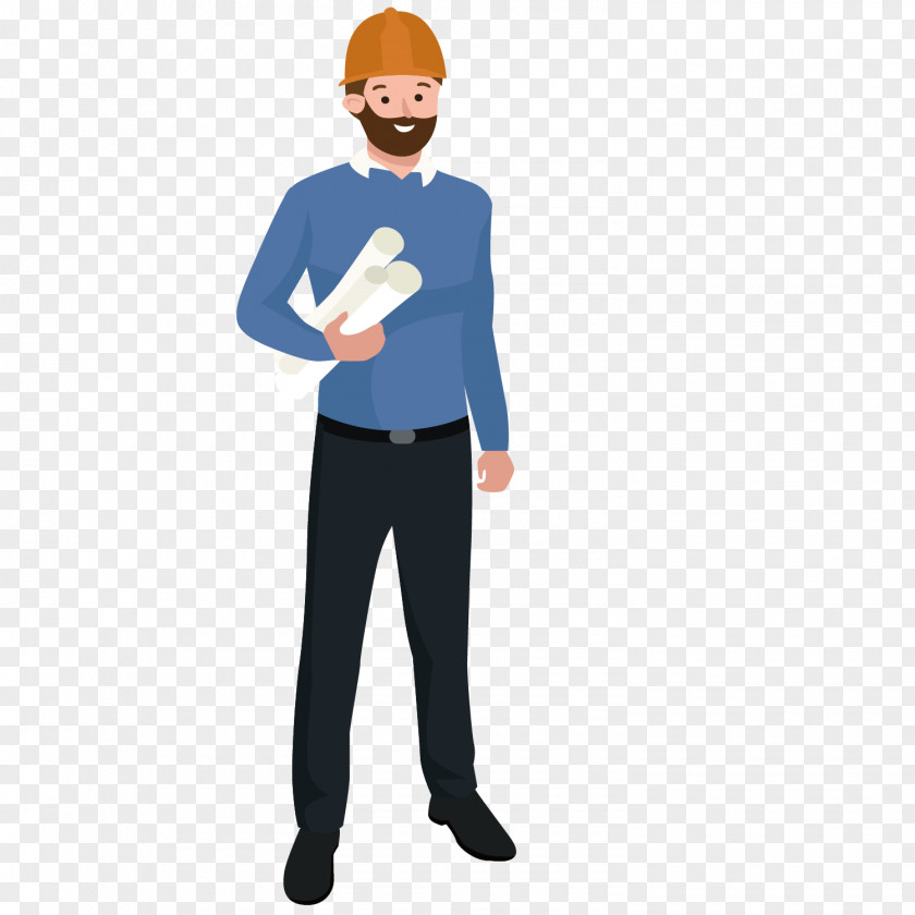 Vector Material Cartoon Workers Drawing Work Civil Engineering Architectural PNG