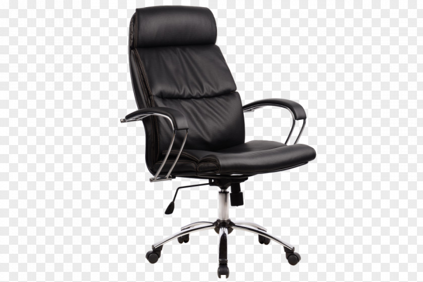 Chair Office & Desk Chairs Swivel Leather PNG