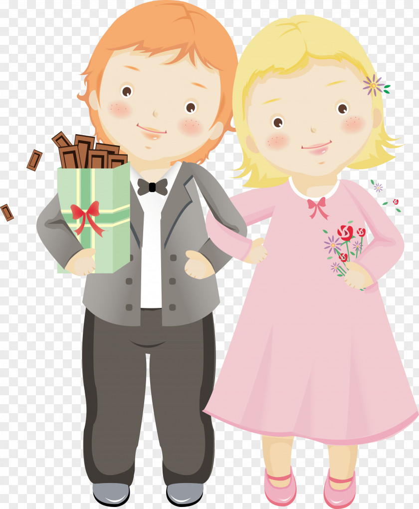 Couple Drawing Animation Cartoon PNG