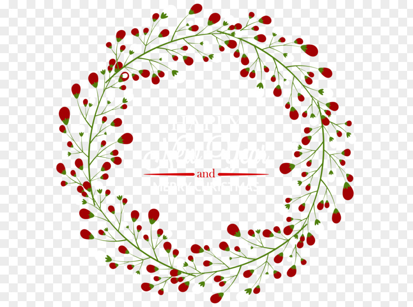 Santa Claus Wreath Christmas Day Decoration Garland PNG