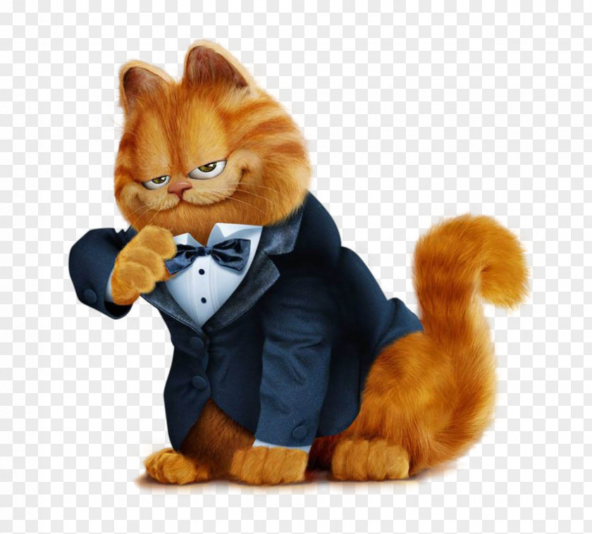 Garfield With Suit Free Clipart Cat Odie Drawing PNG