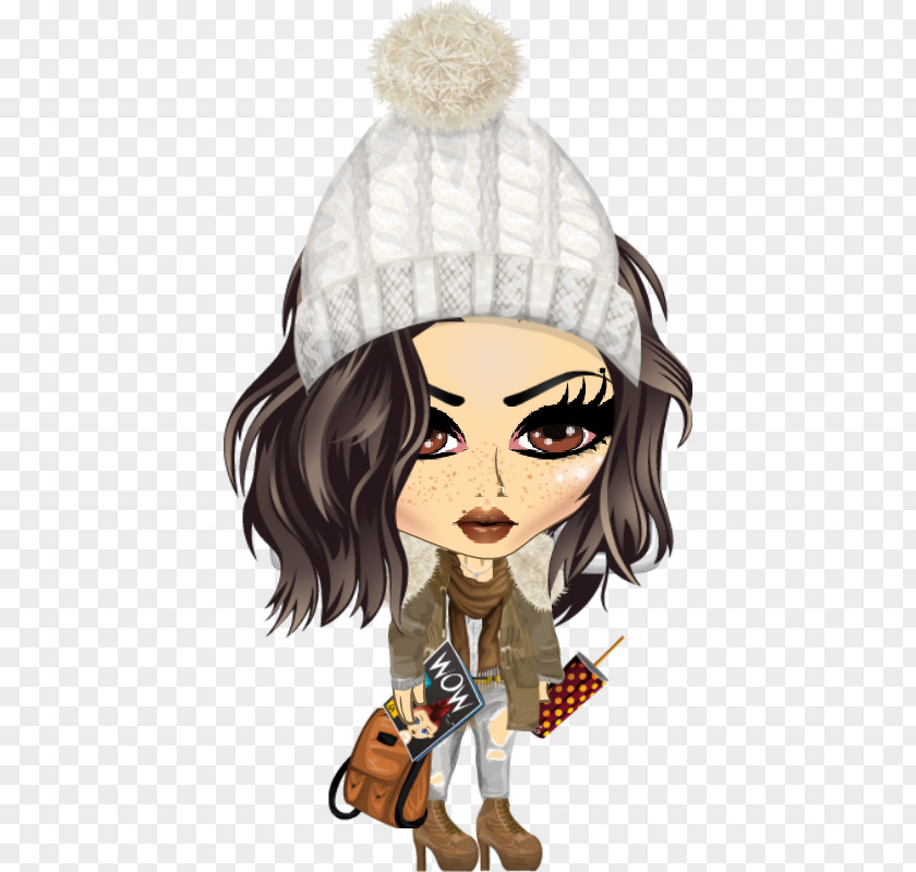 Hat Brown Hair Character PNG