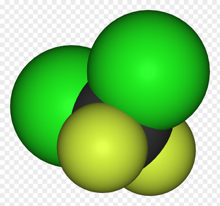 Three Dichlorodifluoromethane Chlorofluorocarbon Refrigerant Molecule Trichlorofluoromethane PNG