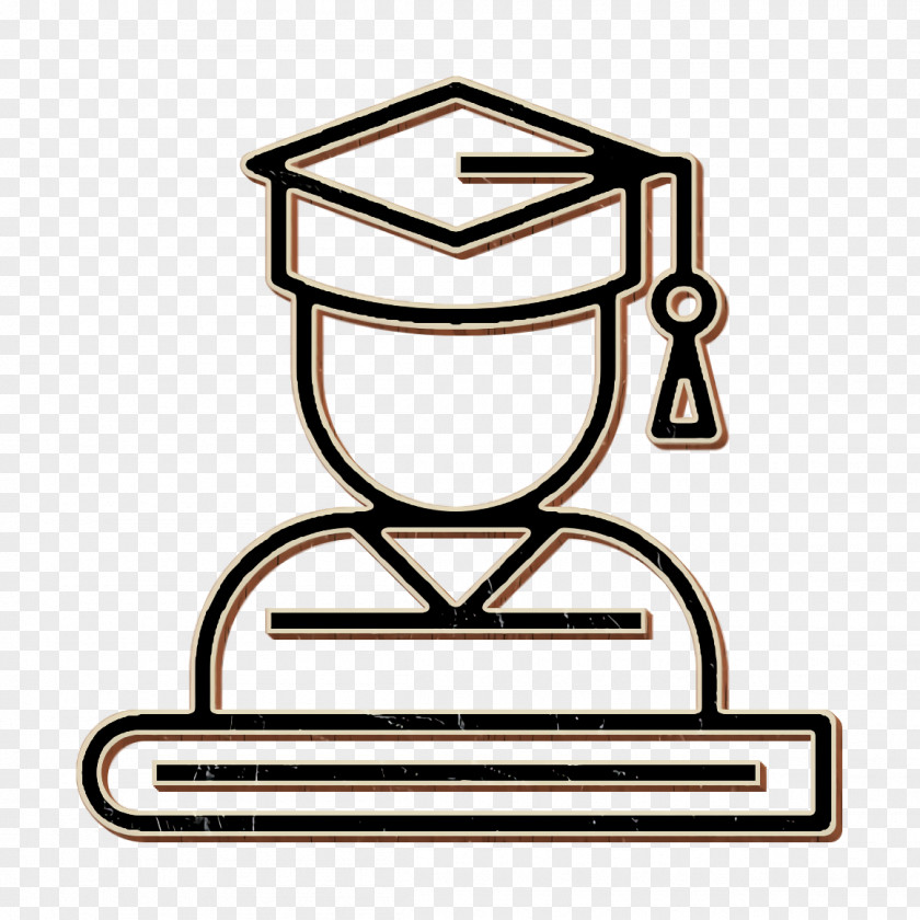 Graduate Icon Book And Learning Student PNG