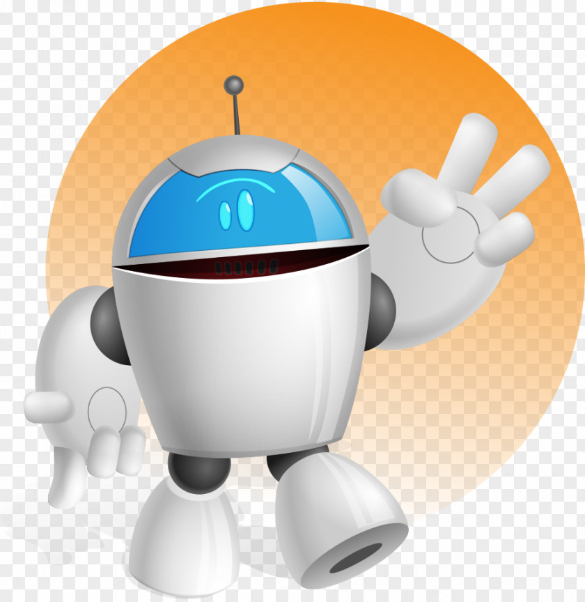 Hand-painted Cartoon Fat Robot Fashion Robotics Euclidean Vector Character PNG
