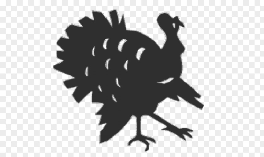 Silhouette Rooster Black White Clip Art PNG