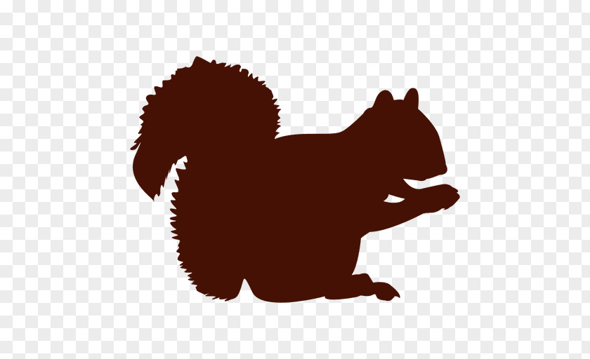 Squirrel Tree Silhouette Clip Art PNG