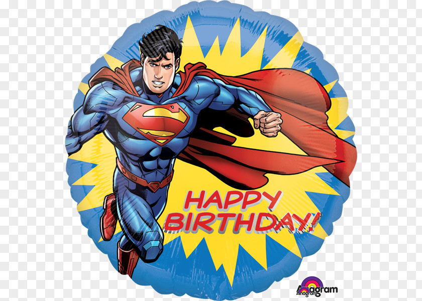 Superman Mylar Balloon Birthday Party PNG