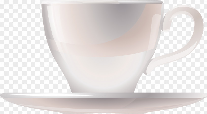 Vector Hand-painted White Tea Cup Espresso Cappuccino Coffee Cafe Glass PNG