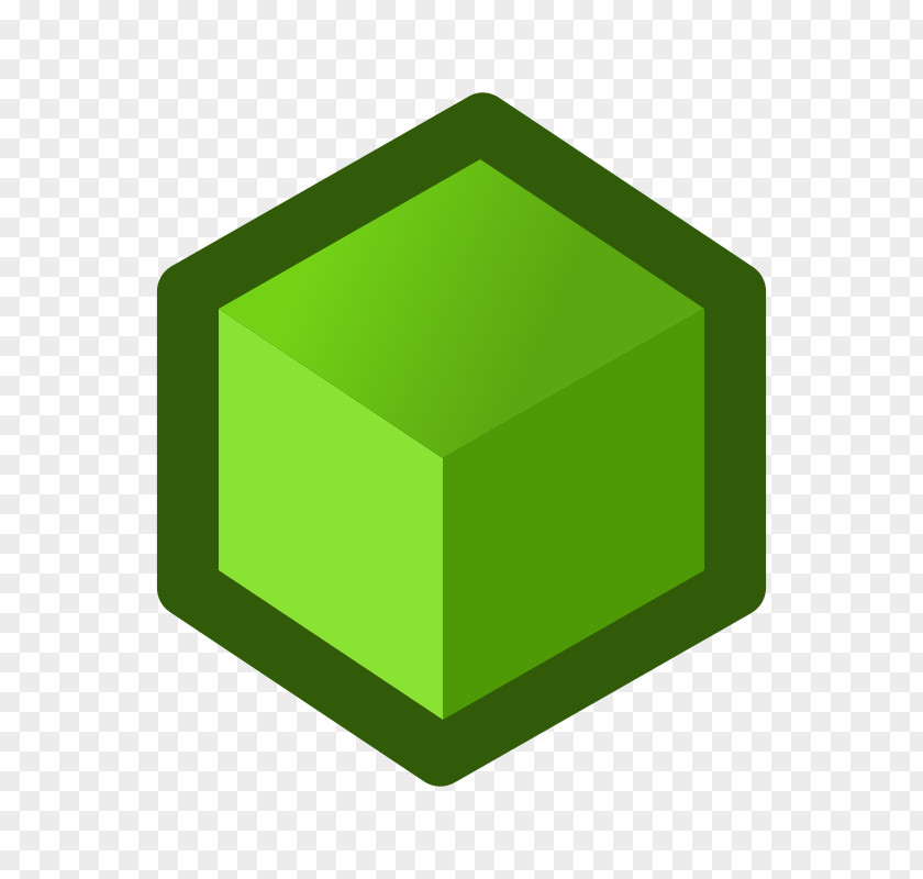 Cube Green Clip Art PNG