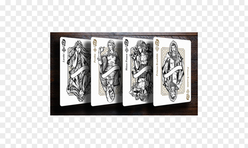 German Folklore Weiße Frauen Lorelei Playing Card PNG