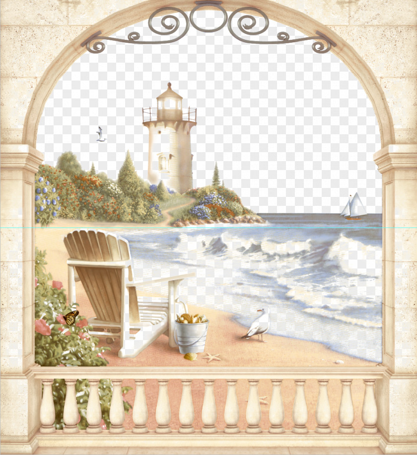 Lighthouse Beach Download Icon PNG